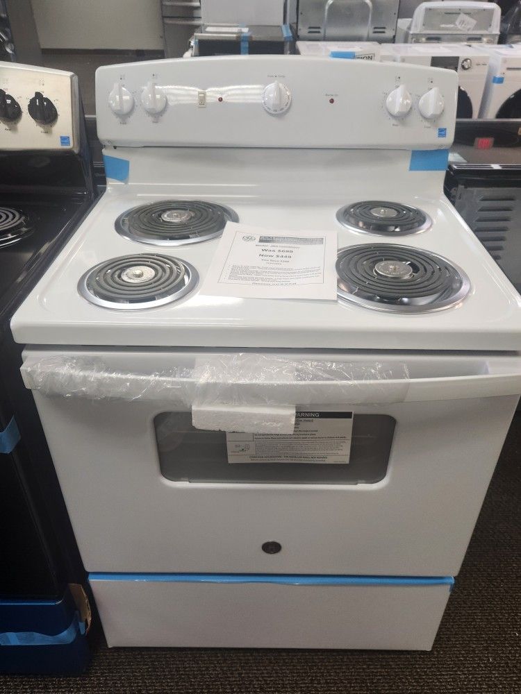30 in. 4 Burner Element Free-Standing Electric Range in White
