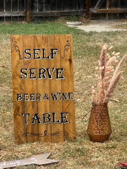 Serve your self bar sighn