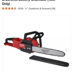 M18 FUEL 16 in. 18V Lithium-Ion Brushless Battery Chainsaw (Tool-Only)