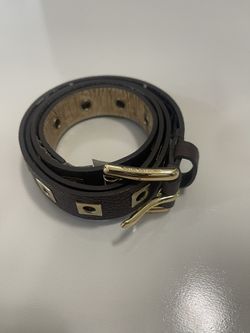 Michael Kors Genuine Leather Belt - Plum / Burgundy - Size S