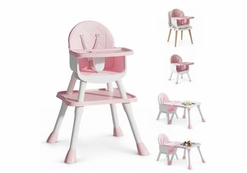 6-in-1 Convertible Baby Highchair for Babies and Toddlers, Booster Seat