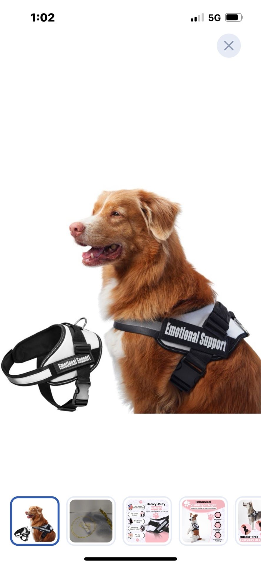 New Emotional Support/service Dog Vest(sz Extra Small)