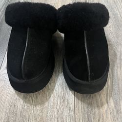 Black Platform Ugg Slippers 