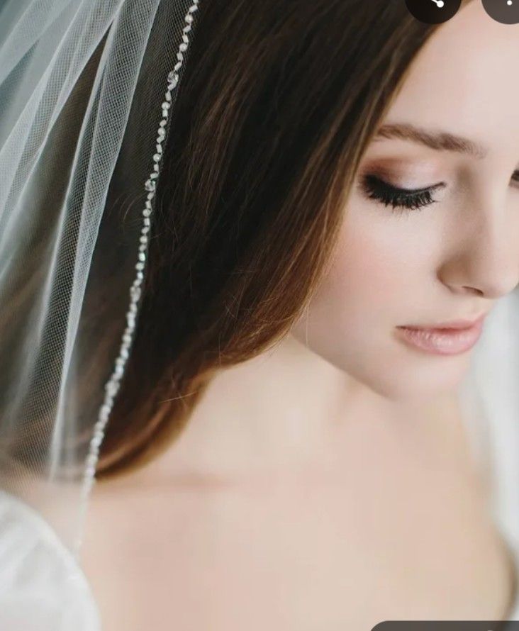 Beaded Wedding Veil. NEW
