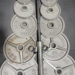 OLYMPIC WEIGHTS AND BAR