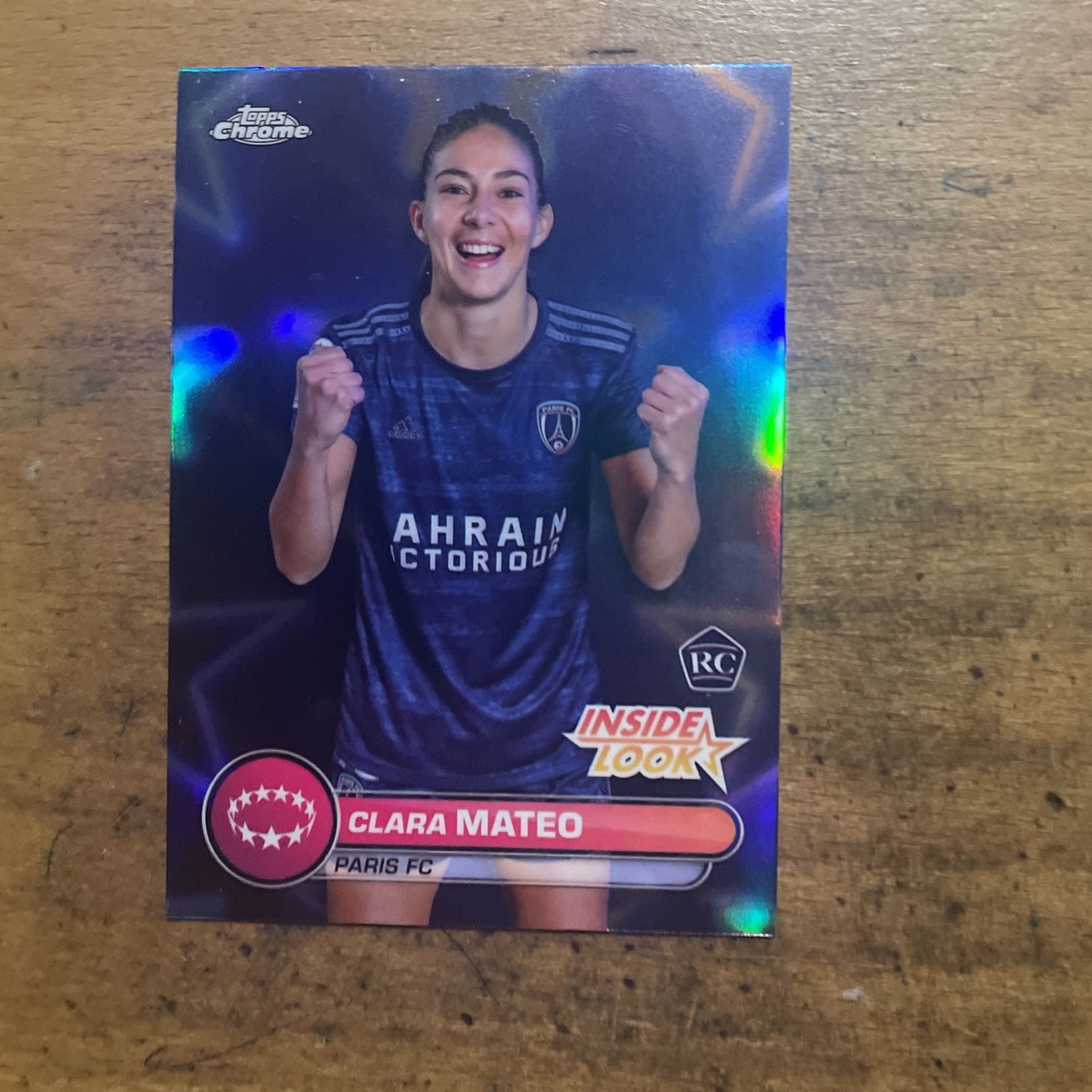 2024 TOPPS CHROME WOMENS FIFA CLARA MATEO WAVE INSIDE LOOK ROOKIE CARD 