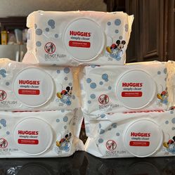 Huggies Babies Wipes Unscented 5 Packages For $10