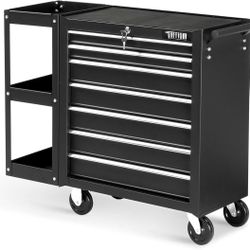 Rolling Tool Chest Tool Box with 7 Drawers & Wheels & Drawer Liners for Garage
