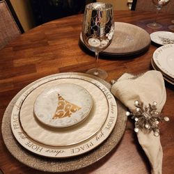 Pier One Christmas Dishes - 24 Pieces