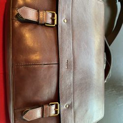 Fossil Leather Messenger Bag