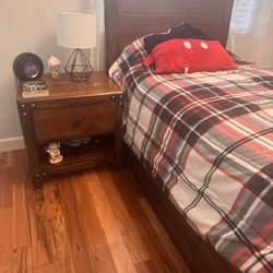 Twin Bed, Dresser And Stand