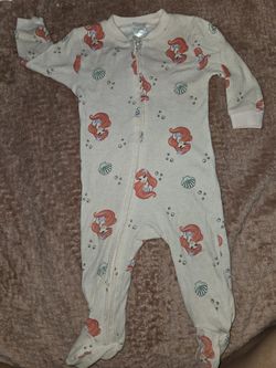 6-9 Month Little Mermaid Footsie Pajamas