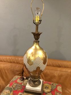 Vintage lamp marble base