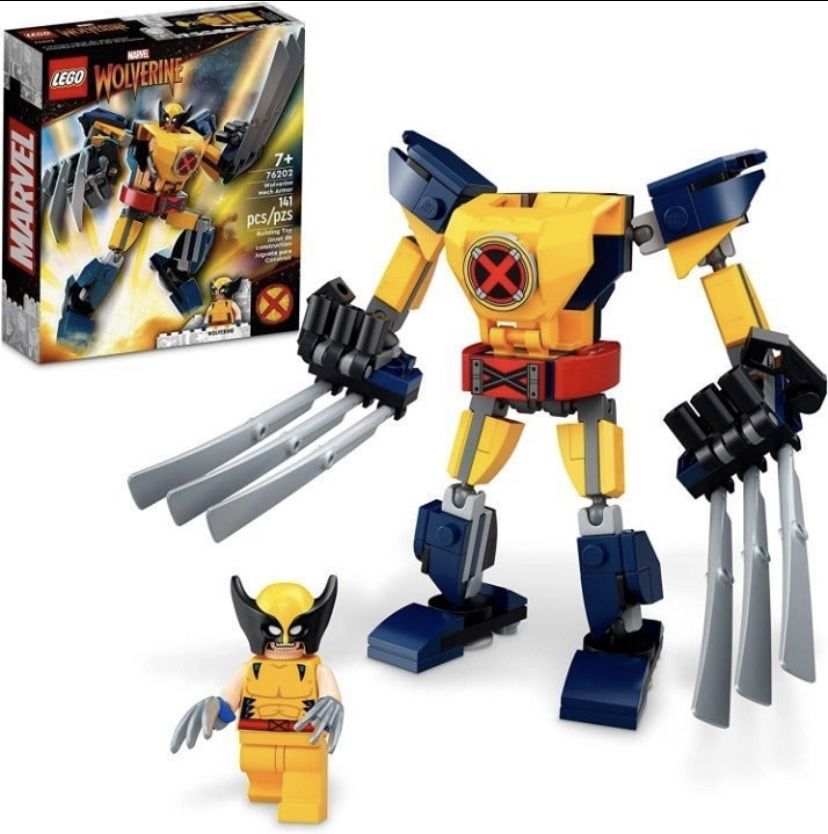 LEGO Marvel Wolverine Mech Armor Building Kit; Collectible Mech Minifigure