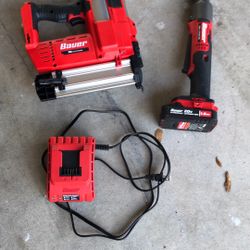 Brad Nailer Impact Wrench Battery And Charger 
