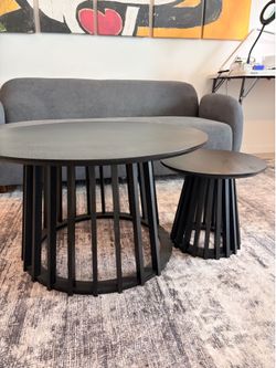 Nesting Coffee Table Set 2x / black