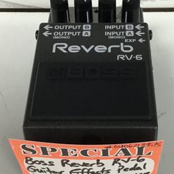 Boss Reverb RV-6 Guitar Effects Pedal Like New 