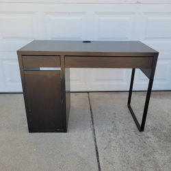 Computer desk table workstation, work from home setup.