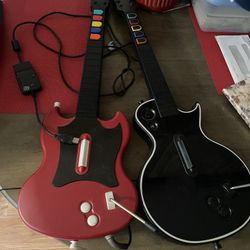 Red octane And Black Gibson PS3 Guitar 