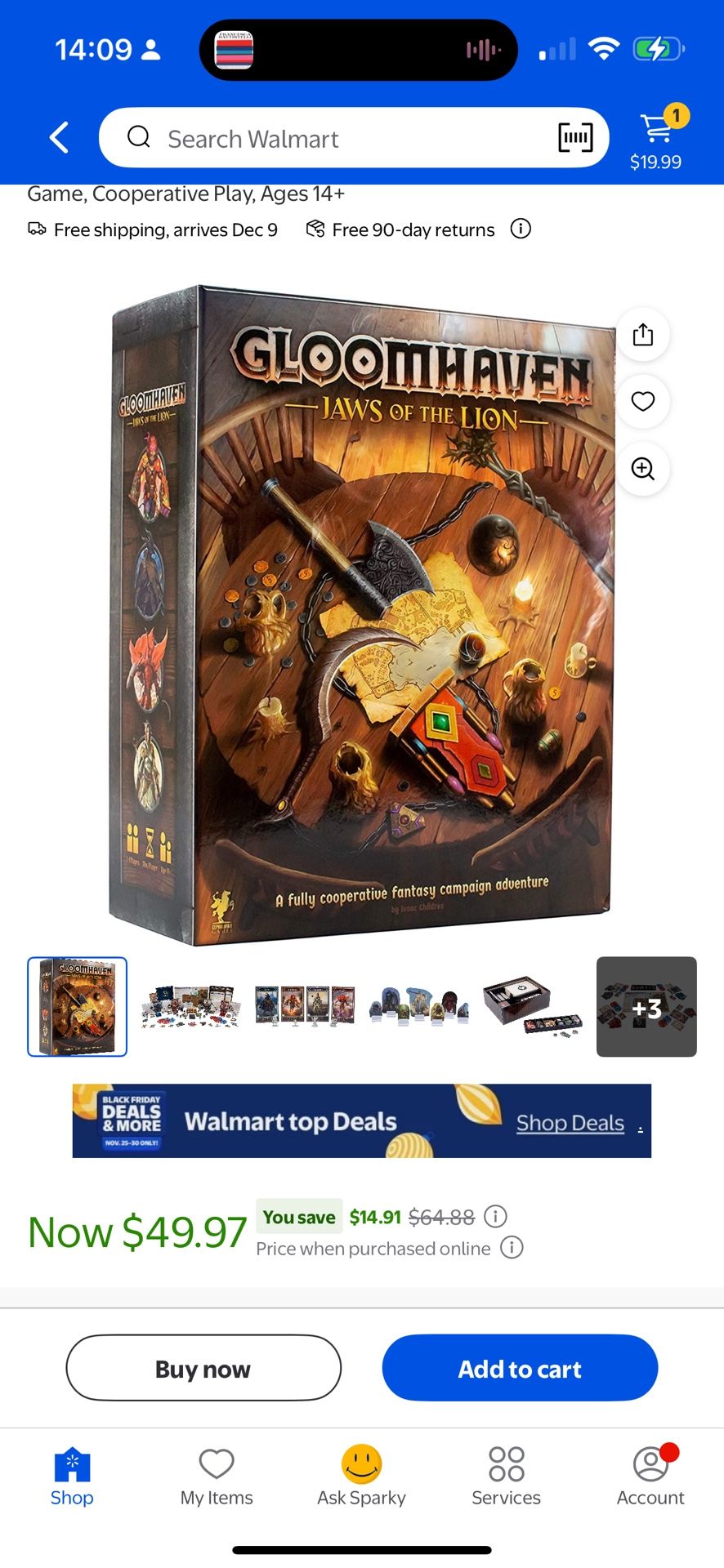 Gloomhaven Cephalofair Games: Jaws of The Lion Strategy Boxed Board Game