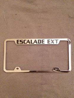 Chrome Escalade EXT license plate cover