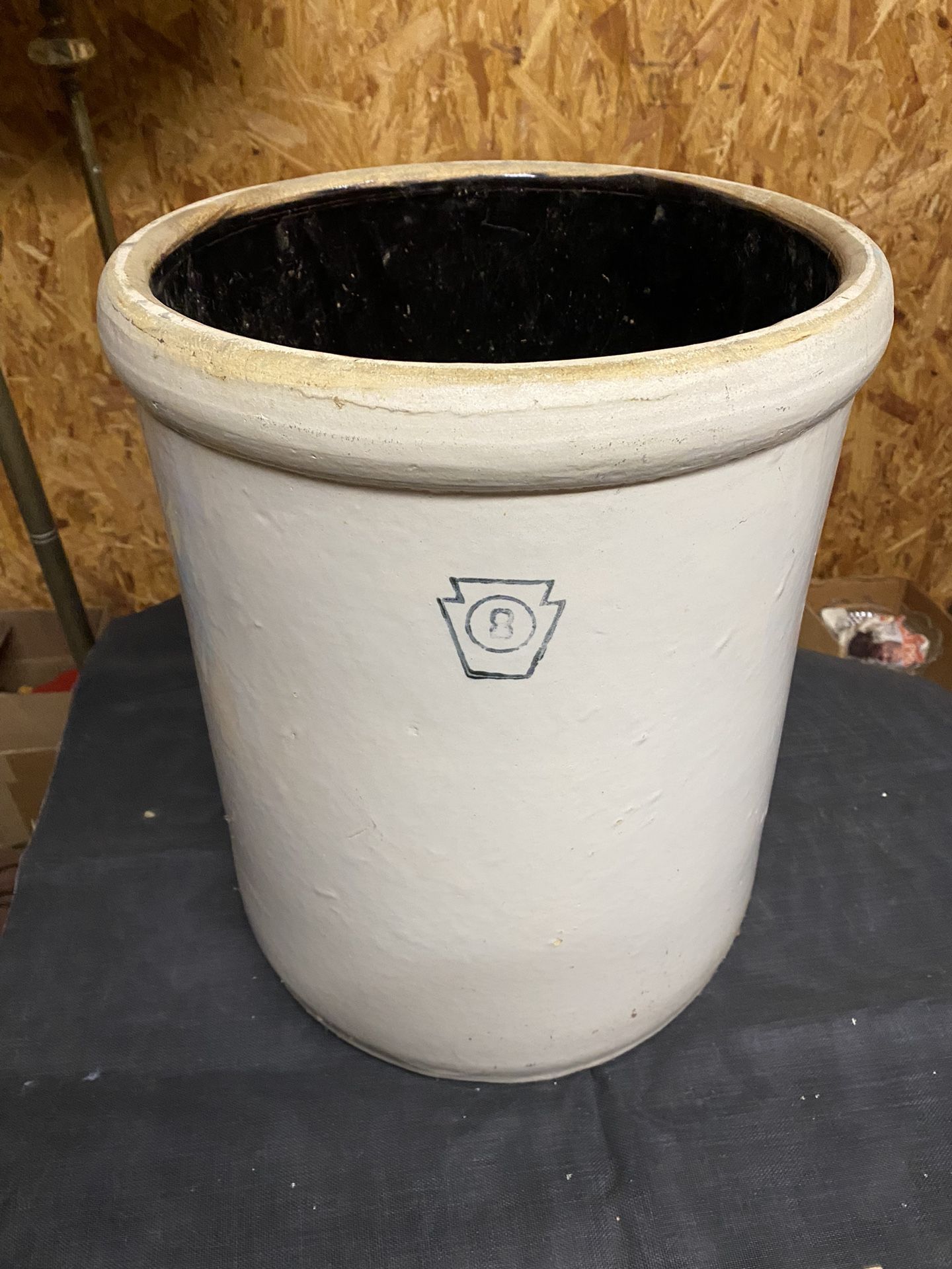 Antique 8 Gallon Crock Lancaster Co