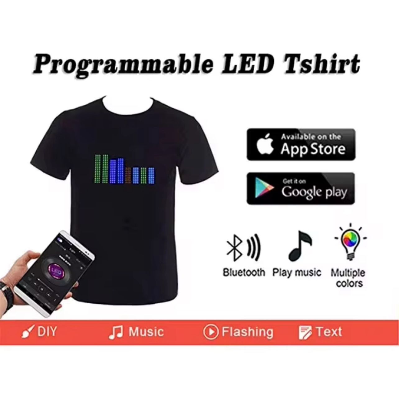 PROGRAMMABLE LED T SHIRTS