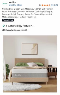 Like-New 12 inch Novilla Queen Mattress – No Smoke/Pets (Smyrna)