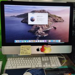 Apple iMac Late 2013 21.5" Intel Quad-Core , 8GB Ram, 512GB Solid State Drive, Nvidia GeForce GT750M 1GB  Graphics, macOS Catalina, Apple Key