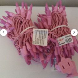 Pink LED lights pink wire a 100 count 21.6 ‘ Long New! Amazing color