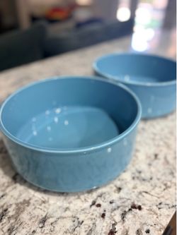 Blue Ceramic Salad Bowls