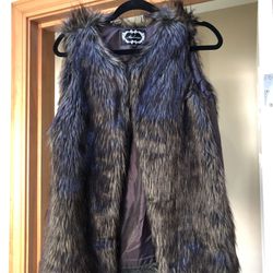 Fur Vest (faux)  - Size Medium 