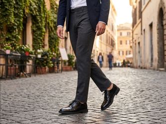 Kenneth Cole black patent leather oxford dress shoes feature a distinct high-gloss finish