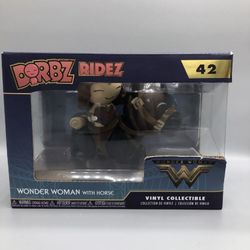 WONDER WOMAN ON HORSE VINYL FIGURE FUNKO DORBZ RIDEZ WONDER WOMAN MOVIE New