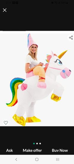 Inflatable Costume Princess Riding a Unicorn