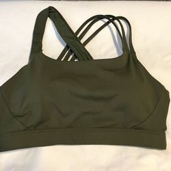 **EUC** Athleta Train Free Bra - Sports Bra - Green - Medium #659029-17