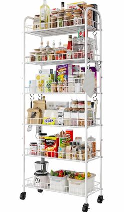 Slim rolling storage cart. New