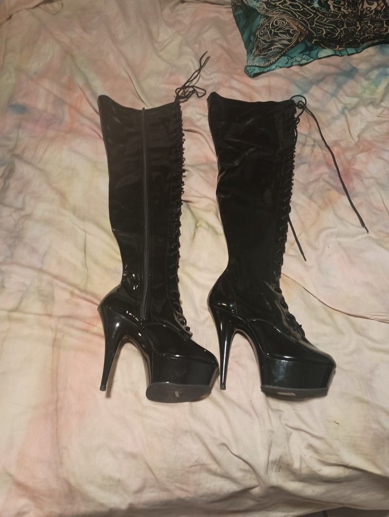 Thigh High Pleasers Boots Size 10 