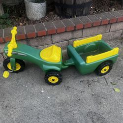 John Deere Pedal Tractor With Wagon For Kids 