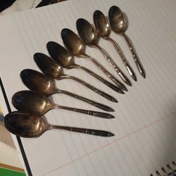 Vintage Ercuis Silverplate Gothic Coffee spoons 