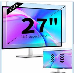2Pack 27 Inch Blue Light Screen Protector for 16:9 Computer Monitor