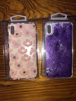 iPhone X cases sparkly water NEVER USED