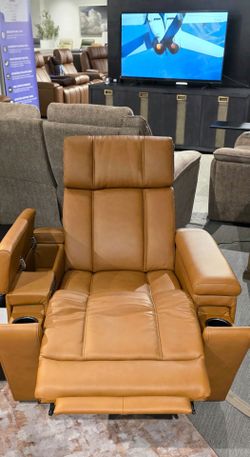 Leather Power Recliner With Immersive Audio Experience!