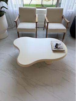 Cream Organic Shape Coffee Table