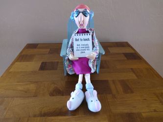 Maxine Sitting In Wooden Deck Chair Decor