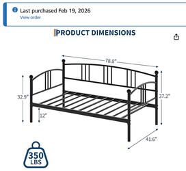 Metal Twin Daybed Frame