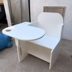 Montessori Toddler Weaning Chair with Tray – White