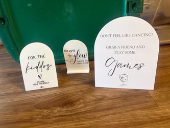 Small wedding signs