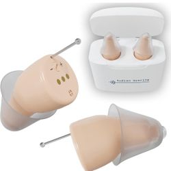 Audien ATOM PRO - Rechargeable wireless auditory amplifier to help and assist hearing, premium and almost invisible comfort design

