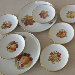 Vintage Bavarian Fruit Plates